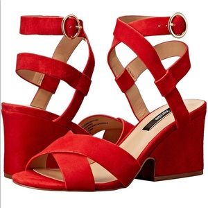 Kensie Edonia Red Heeled Sandal